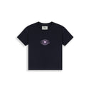 Globe Logo Crop Top - Anthracite Black