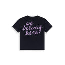 Globe Logo Crop Top - Anthracite Black