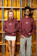 Globe Logo Basic Hoodie - Red Mahogany