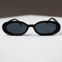 After Hours Shades - Black Oval Frames / Black Lenses
