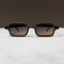 Sunset Shades - Green Rectangle Frame / Black Lenses